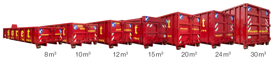 Afmetingen containers