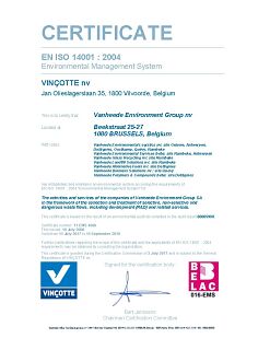 ISO 14001 certificat EN