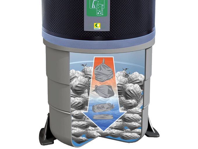De zwaartekracht maakt uw afval compacter