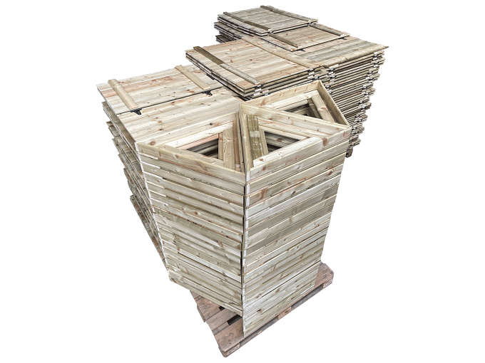             WoodyBin, handig in logistiek
    